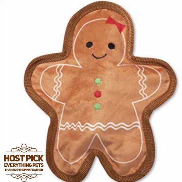 π HP π π Fringe Studio Bite Me Gingerbread Man Dog Toy - Picture 1 of 9